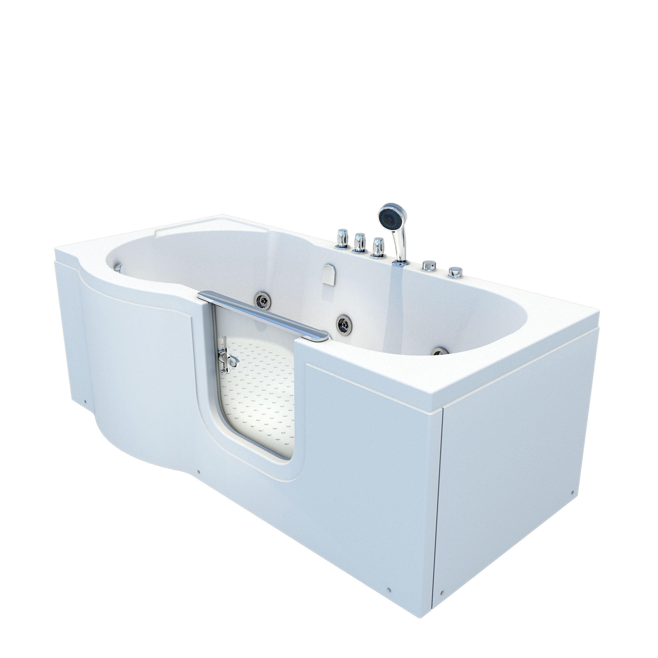 AcquaVapore by Sandra Jentho Whirlpool-Seniorenwanne Weiß 170x60x85 cm