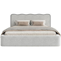 POLSTERBETT Duney Hellgrau Strukturstoff mit Bettkasten 140x200 cm - Hellgrau, Textil (140/200cm) - Selsey