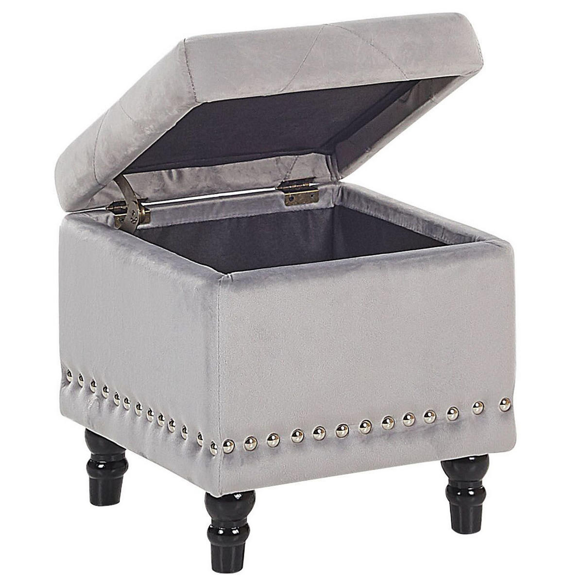 HOCKER Loretto 37/37/40 cm - Grau, Textil (37/40/37cm) - Beliani
