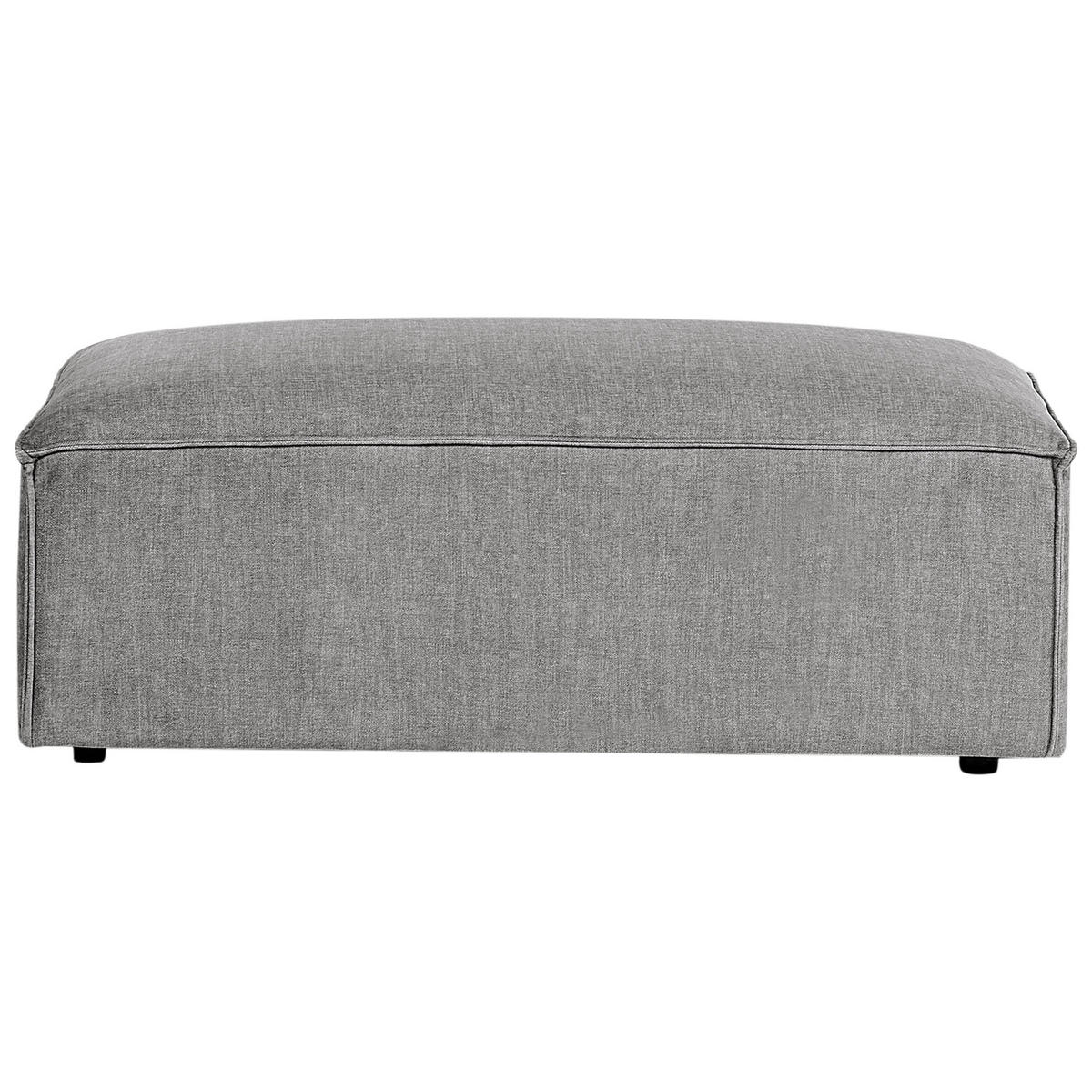 MODULÁRNÍ POHOVKA 3-místná Šedá Látka s otomanem Hellnar - šedá, textil (364/70/126cm) - Beliani