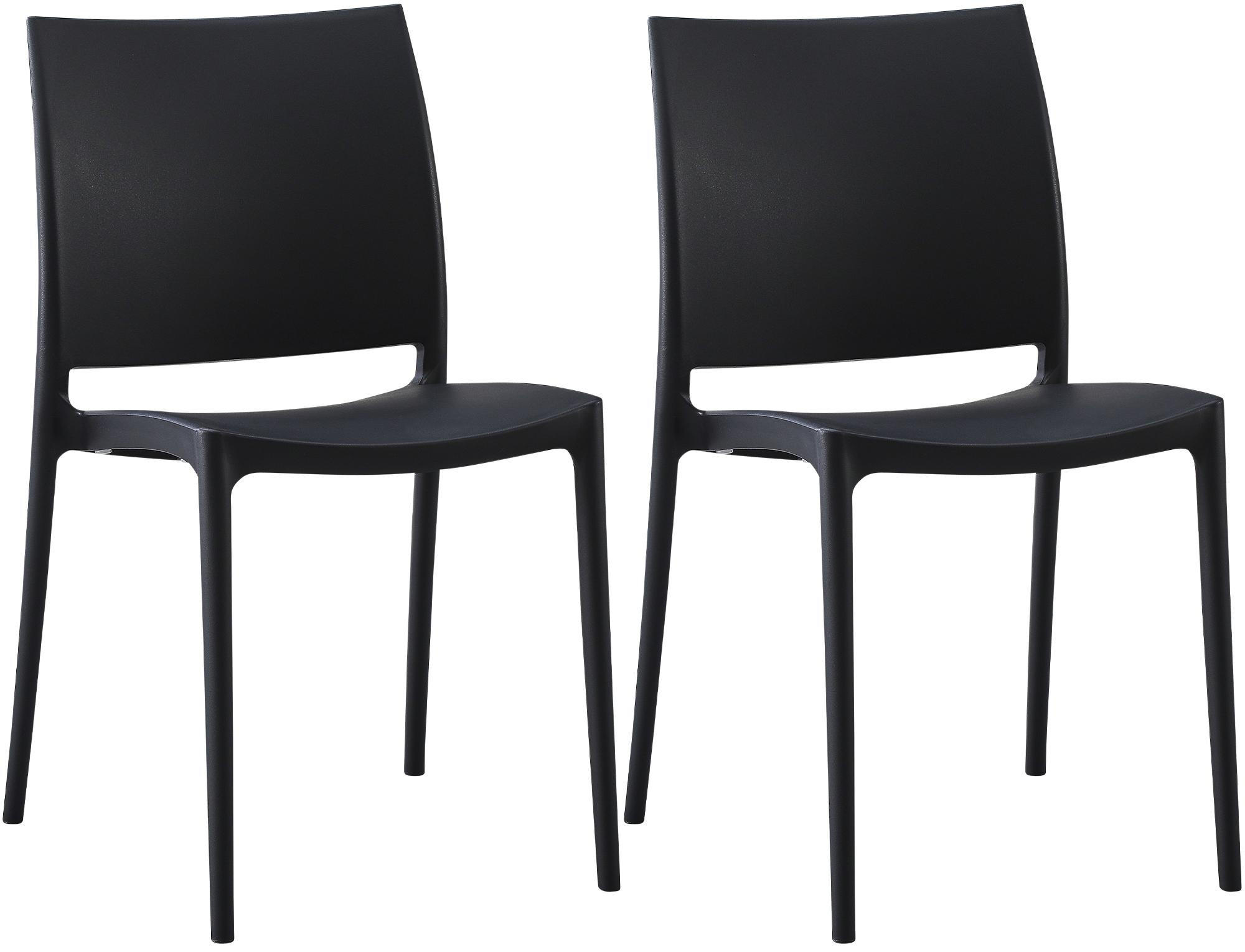 GARTENSTUHL 2 Kunststoff Schwarz - Schwarz, Kunststoff (42/81/49cm) - CLP