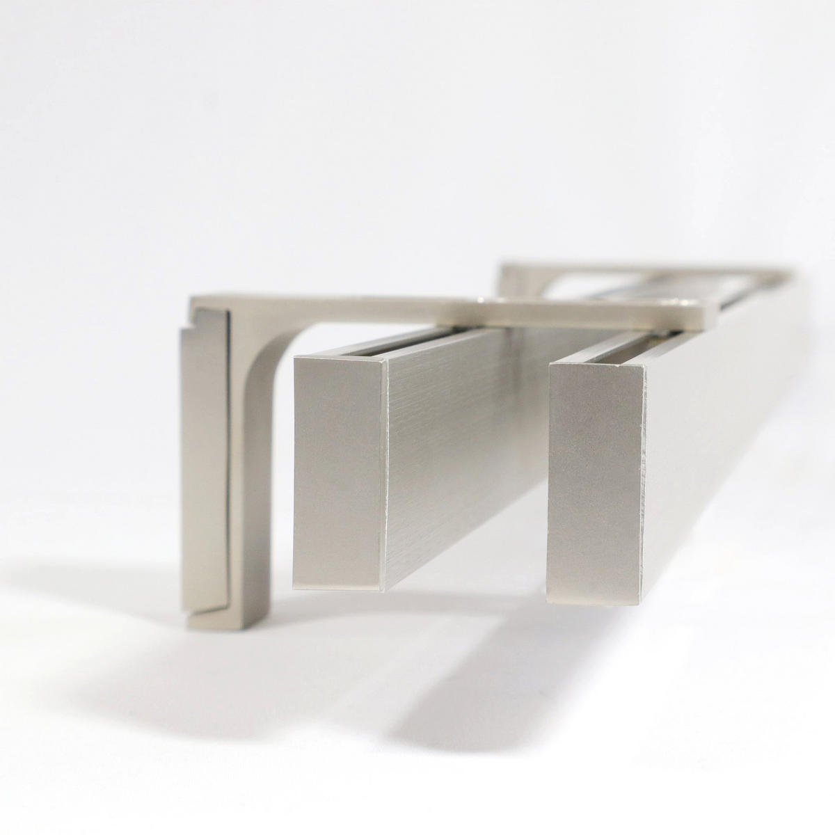 GARDINENSCHIENE 2-lauf Loft - Silberfarben, Metall (270cm) - Deco-Raum