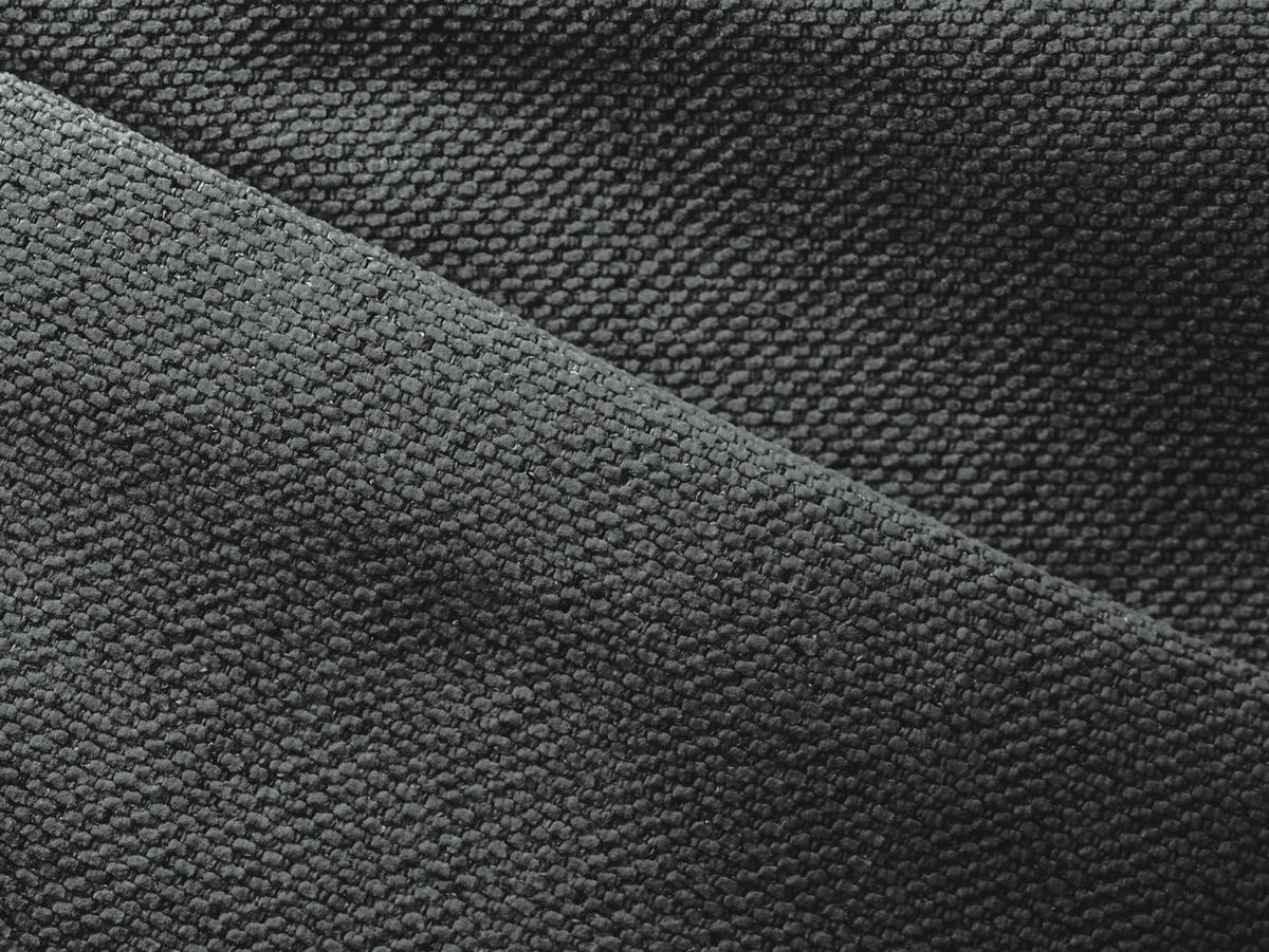 3-SITZER SOFA Strukturstoff Stoff Grau - Schwarz/Grau, Kunststoff/Textil (224/80/103cm) - Makamii