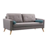 SOFA - 3 Personen - stoff - grau Tatum - Grau, Textil (182/83/81cm) - Vente-Unique