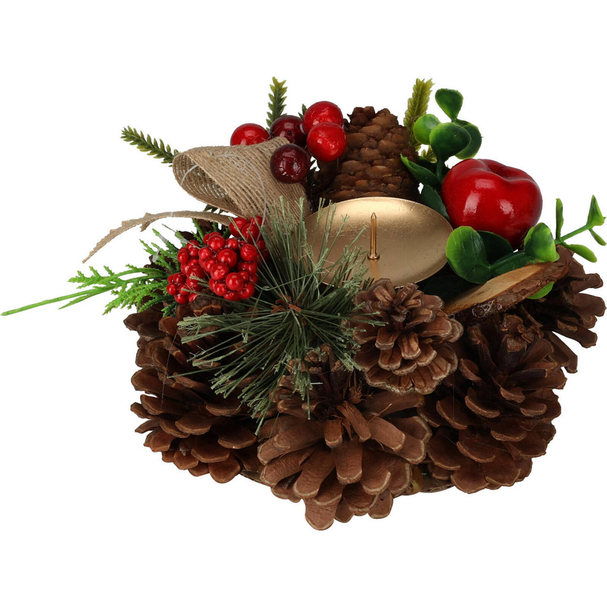 KERZENHALTER 15 cm - Braun, Kunststoff (15/8/15cm) - Home Styling Collection