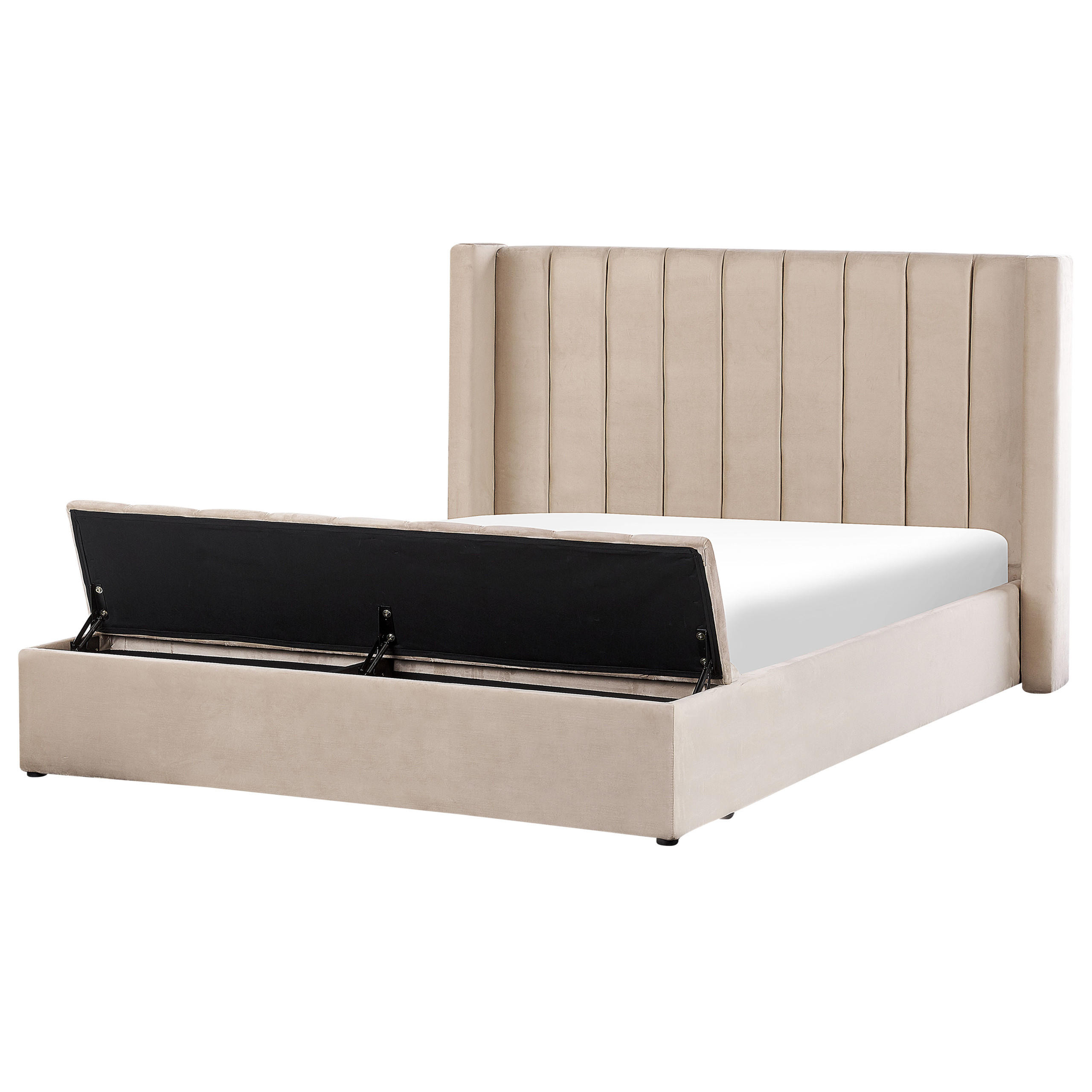 POLSTERBETT 180/200 cm Beige Noyers - Beige, Textil (180/200cm) - Beliani