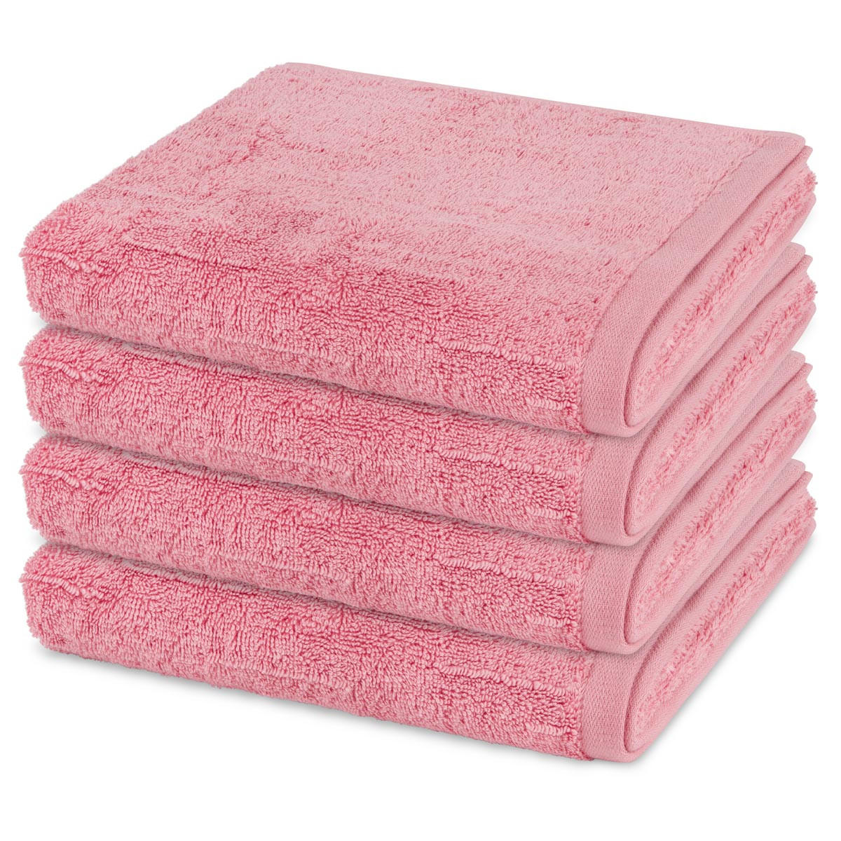 HANDTUCH Premium 4er-Set - Rosa, Textil (50/100cm) - Ross