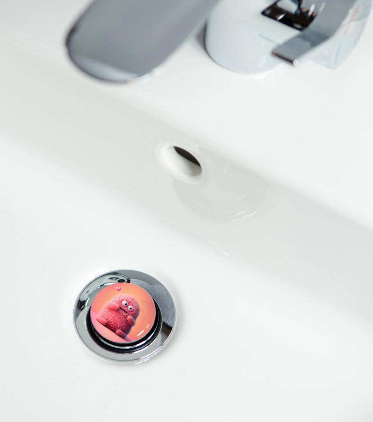 WASCHBECKENSTÖPSEL Coco - Pink, Kunststoff/Metall (4/7/7cm) - Sanilo