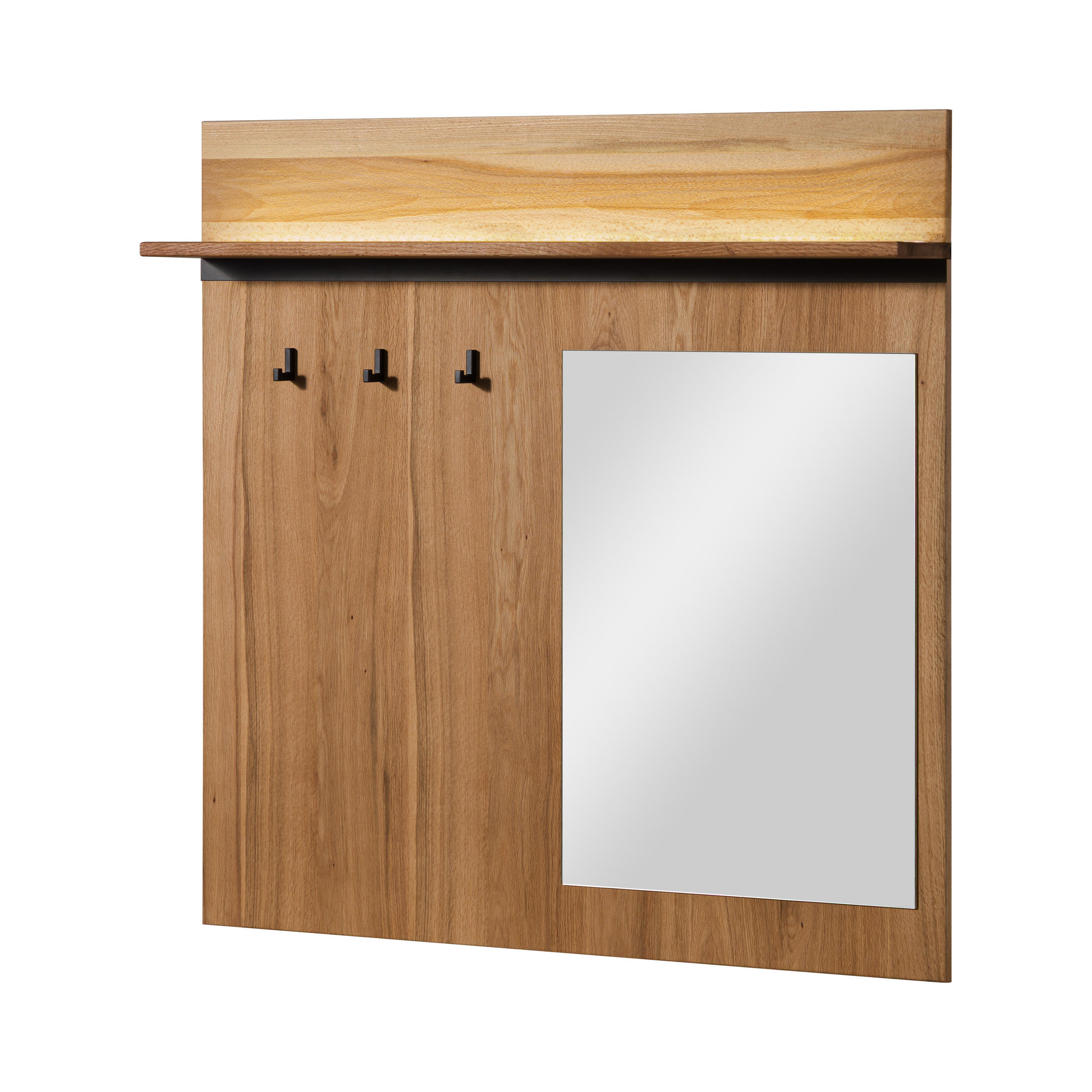 Massivmoebel24 Wandgarderobe Natur 110x110x17 cm