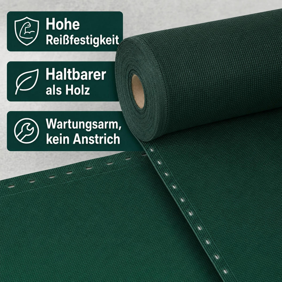 SICHTSCHUTZNETZ - Dunkelgrün, Kunststoff (150/150cm) - KLASEBO