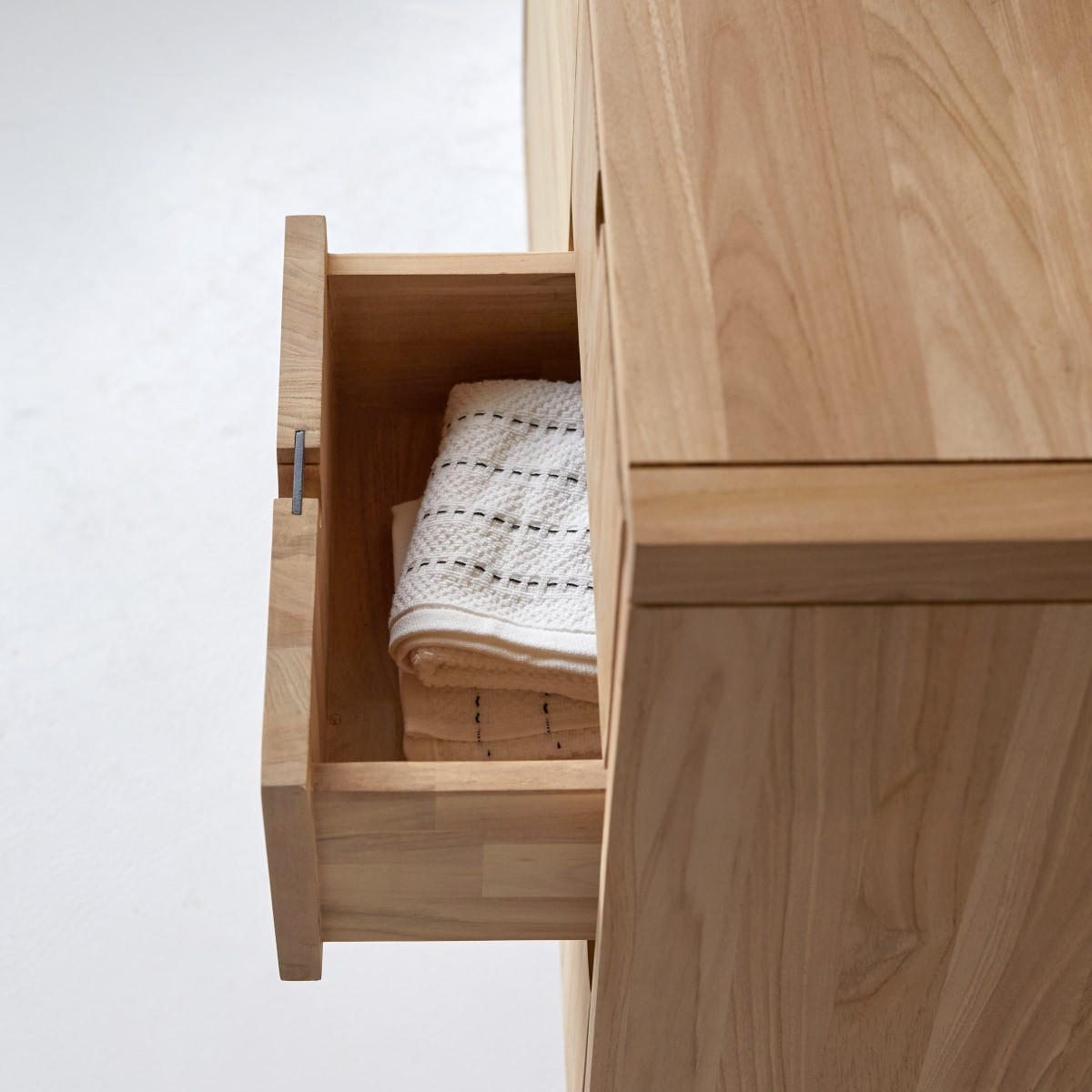 WASCHTISCHUNTERSCHRANK Jonàk Natur aus Teak - Naturfarben, Holz (93/80/50cm) - Tikamoon