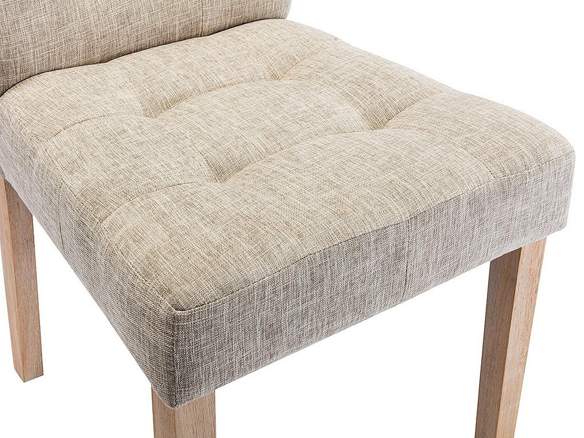 STUHL - 48 cmcm x 61 cmcm - Stoff - Cremefarben - VILLOSA - Creme, Textil (48/100/61cm) - Vente-Unique