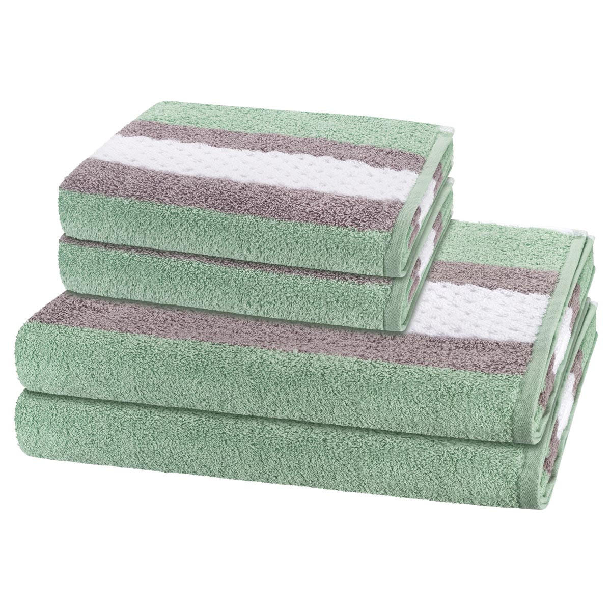 FROTTIERSET Harmony 4-teilig - Hellgrün, Textil (50/100cm) - Ross