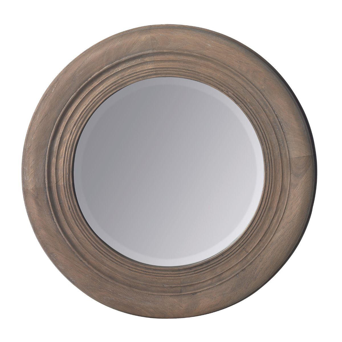 OXIDIERTER runder Spiegel H 50 cm - Eichefarben, Holz (4/50/55cm) - Signature