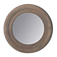 OXIDIERTER runder Spiegel H 50 cm - Eichefarben, Holz (4/50/55cm) - Signature