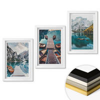 WANDBILDER 3er-Set - 20x30 cm Weißer Rahmen - See, Brücken, Berge - Weiß, Kunststoff (20/30cm) - ArtPrintCave