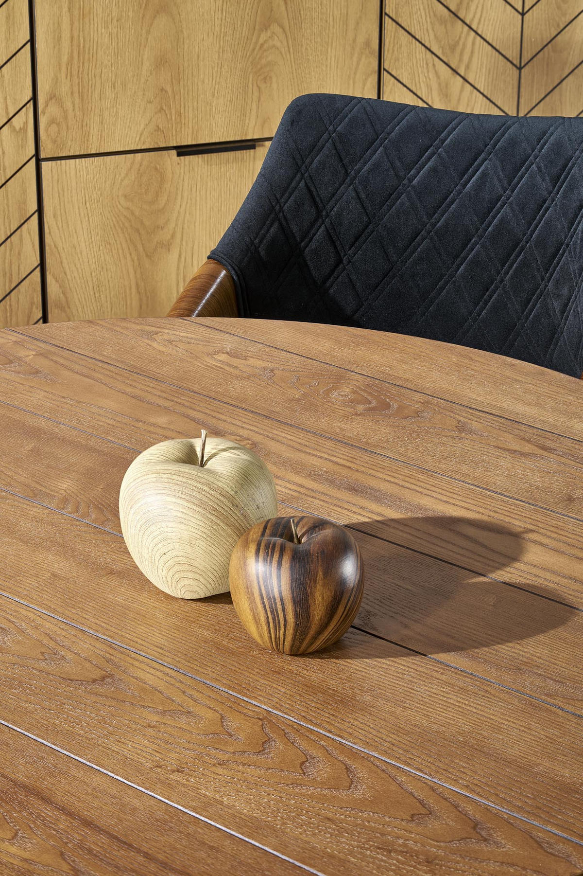 ESSTISCH rund Nussbaum Schwarz 105x75cm - Nussbaumfarben/Schwarz, Holzwerkstoff (105/105/75cm) - designimpex