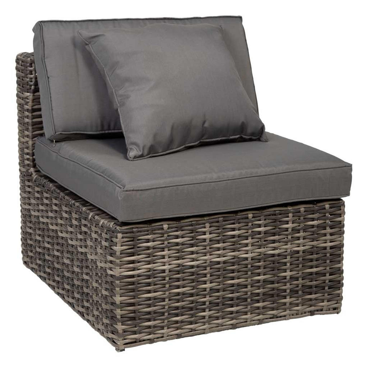GARTENLOUNGE aus Rattan - Grau, Naturmaterialien - Wanderlust