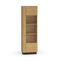 VITRINE Ysia Holz und Schwarz - Schwarz, Holzwerkstoff (60/196/40cm) - Petits-meubles