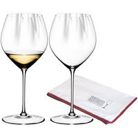 CHARDONNAY GLÄSER INKLUSIVE POLIERTUCH Performance transparent 727 ml 2er Set - Transparent, Glas (0.727L) - Riedel