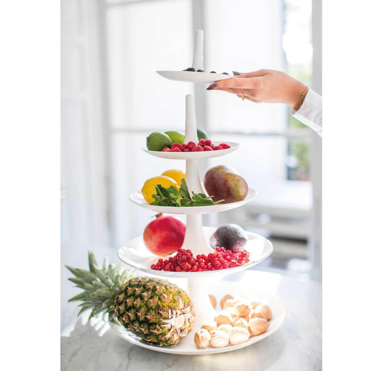 ETAGERE Babell Big weiß ↕ 53 cm - Weiß, Kunststoff (1/53cm) - Koziol