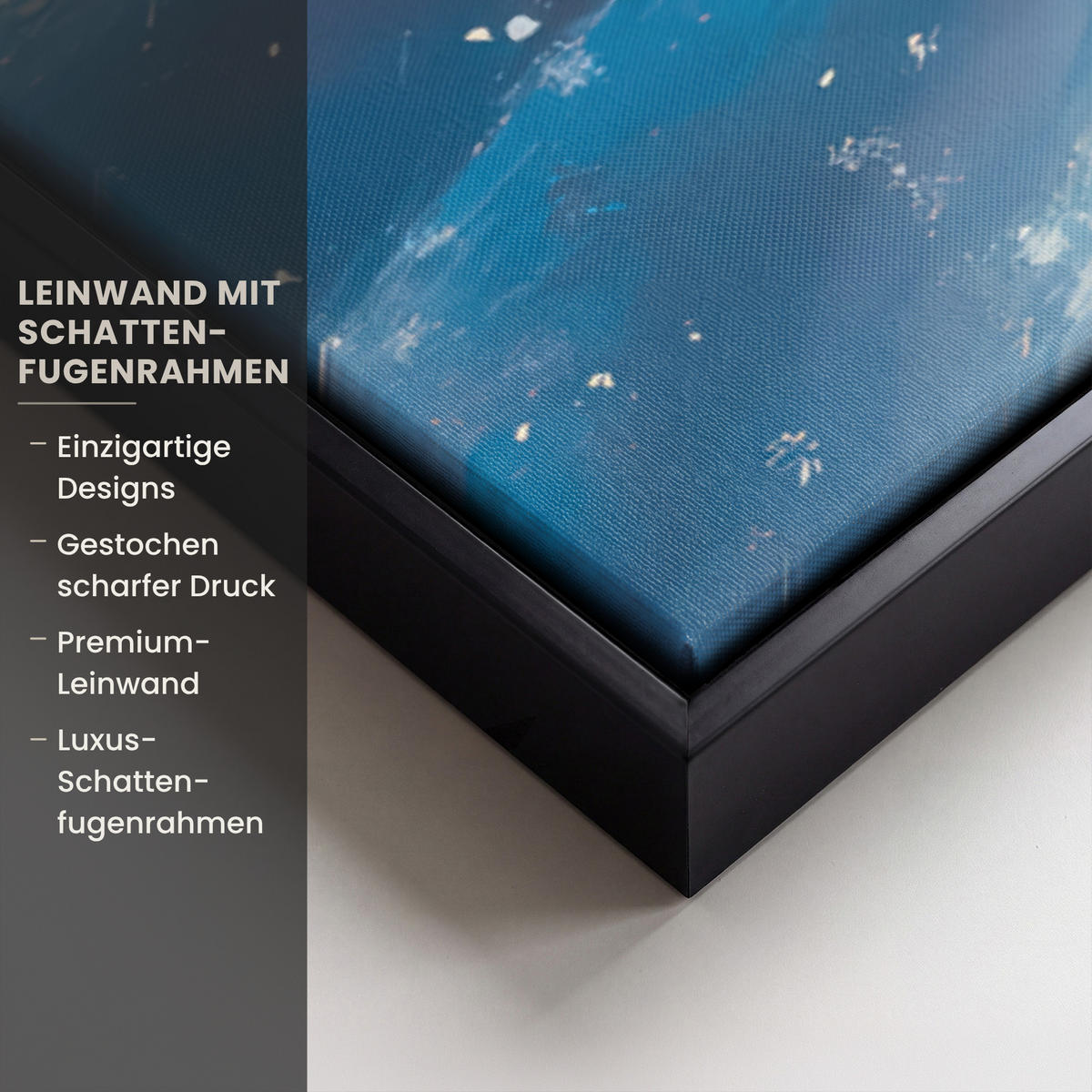 LEINWAND Bilder mit Rahmen - Weihnachtsmann - Rentier - Weihnachten - Schnee - 90x90 - Cognac, Textil (90/90cm) - MuchoWow