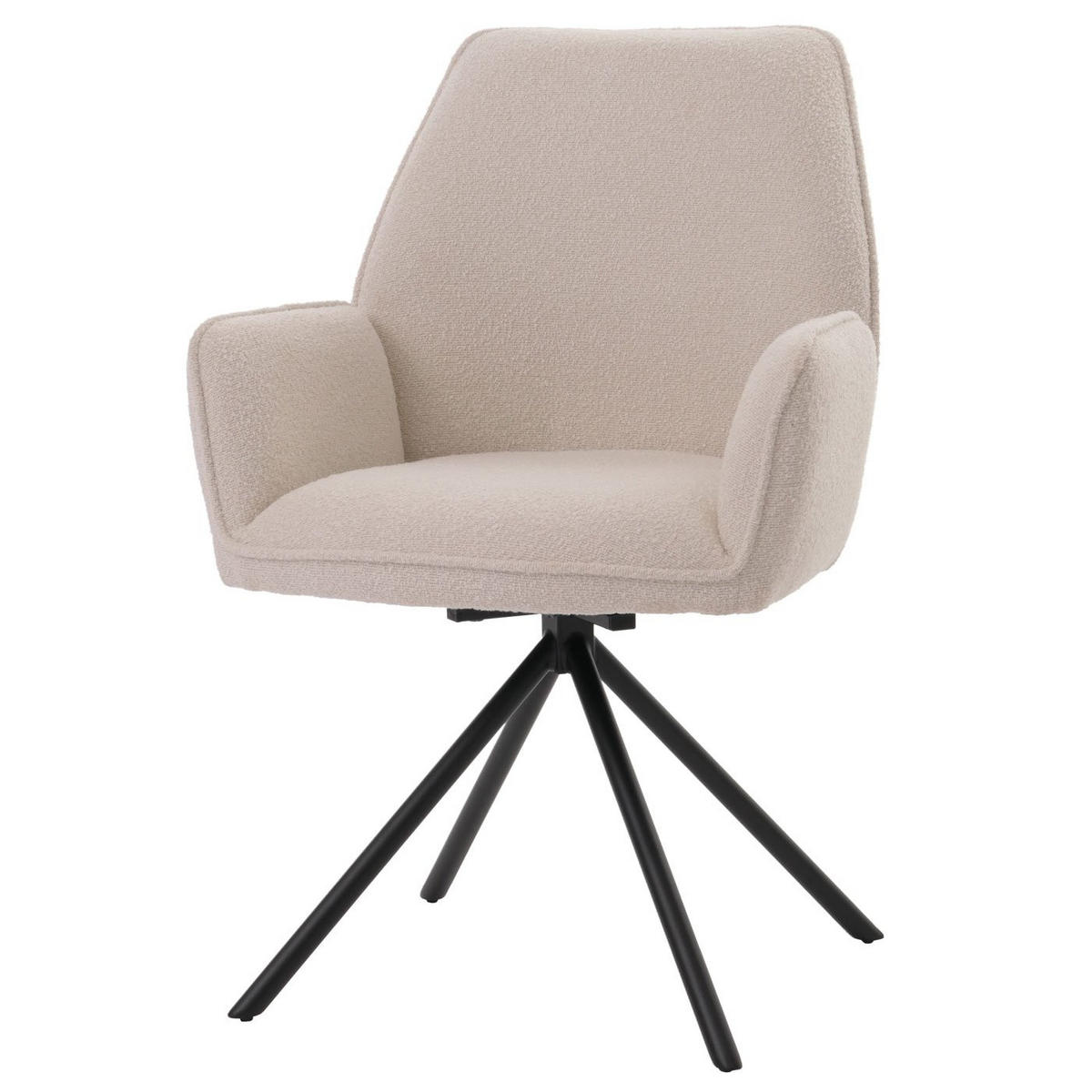 JEDÁLENSKÁ stolička krémovo biela, sada 6 ks - biela/krémová, textil (60/86/60cm) - MCW