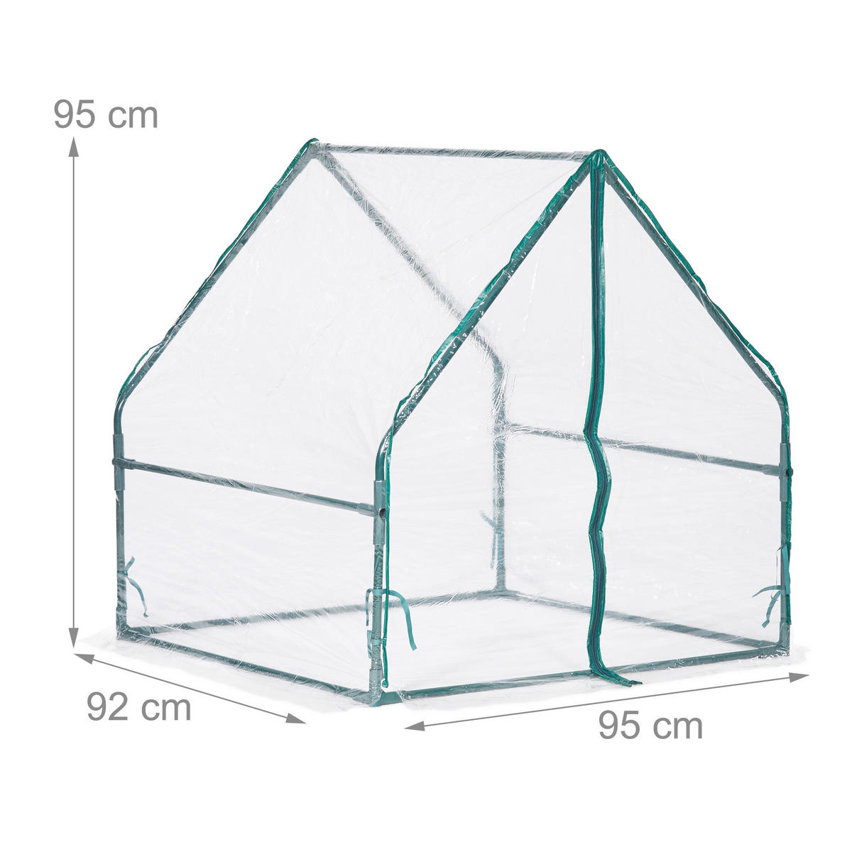 FOLIENFRÜHBEET - Transparent, Kunststoff/Metall (95/95/92cm) - Relaxdays