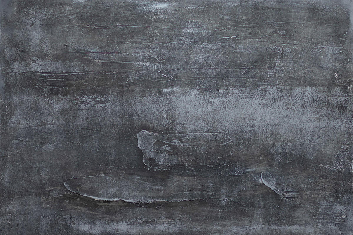 ACRYLBILD HANDGEMALT 75/100 cm - Schwarz/Grau, Holz/Textil (2.7/100cm) - KUNSTLOFT