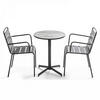 GARTENSET 3-tlg., Grau - Grau, Metall - Oviala