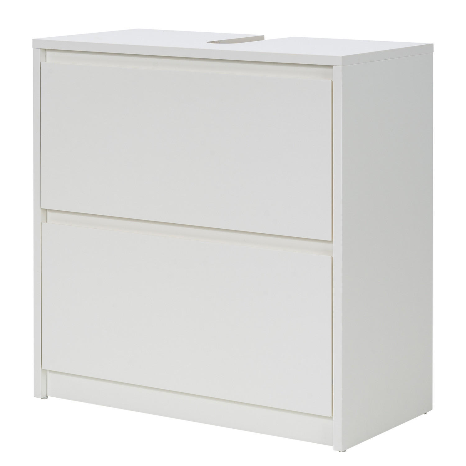 WASCHBECKENUNTERSCHRANK - Weiß - Weiß, Holzwerkstoff (60/62/30cm) - home24
