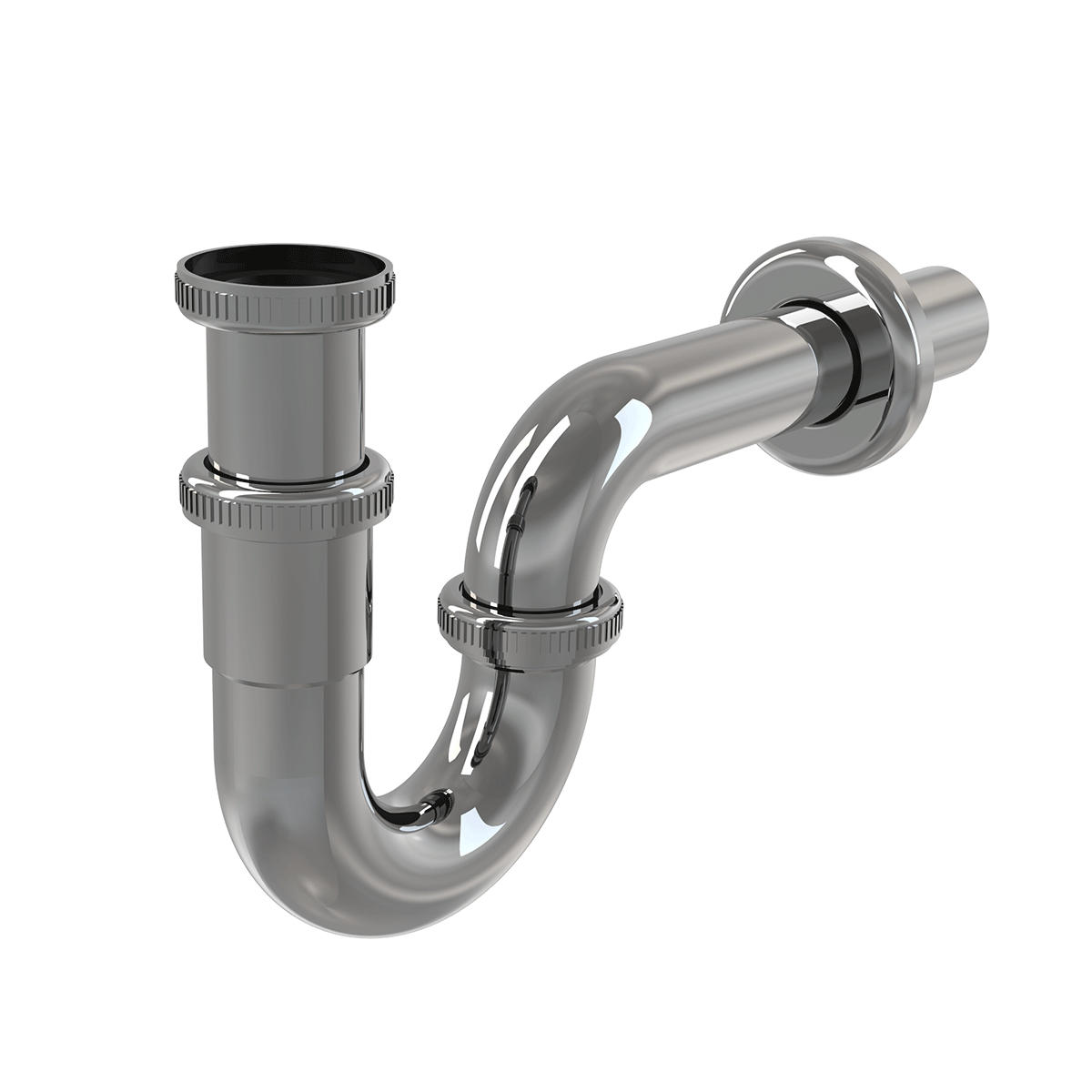 BIDET-SIPHON DN32 Metall, Chrom, Höhe 12 cm - Chromfarben, Kunststoff (35cm) - Alcadrain