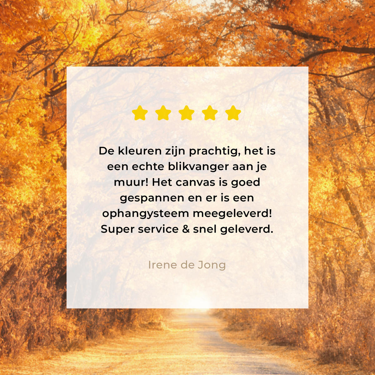 LEINWANDBILD Wald - Herbst - Bäume - Waldweg - Natur Room Decor 30x40 cm - Bernsteinfarben, Textil (30/40cm) - MuchoWow