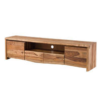 TV-BOARD Sheesham 200x45x50 natur lackiert / sandgestrahlt PURE SHEESHAM #221 - Naturfarben, Holz (200/50/45cm) - Massivmoebel24