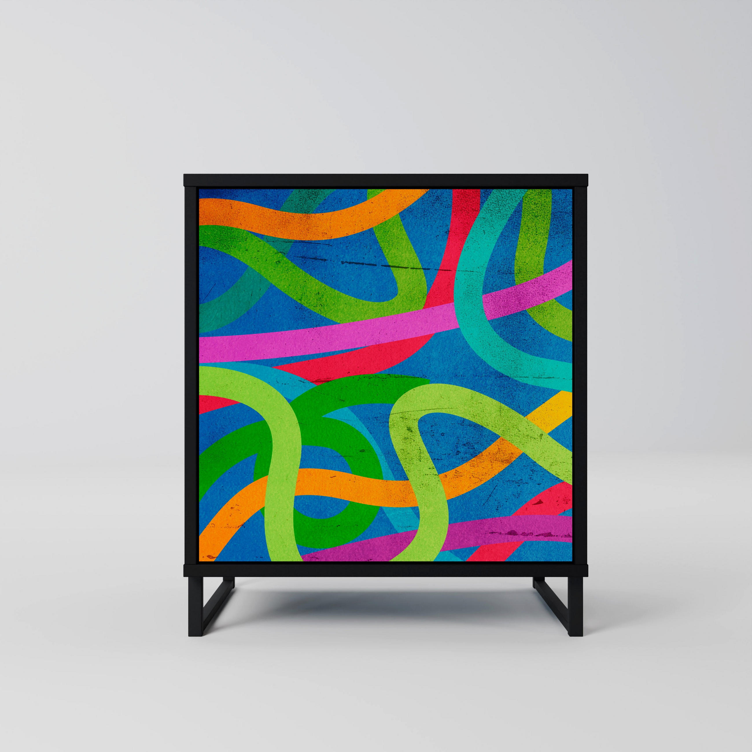SpaceRebels Sideboard Schwarz 57.5x67.5x42 cm