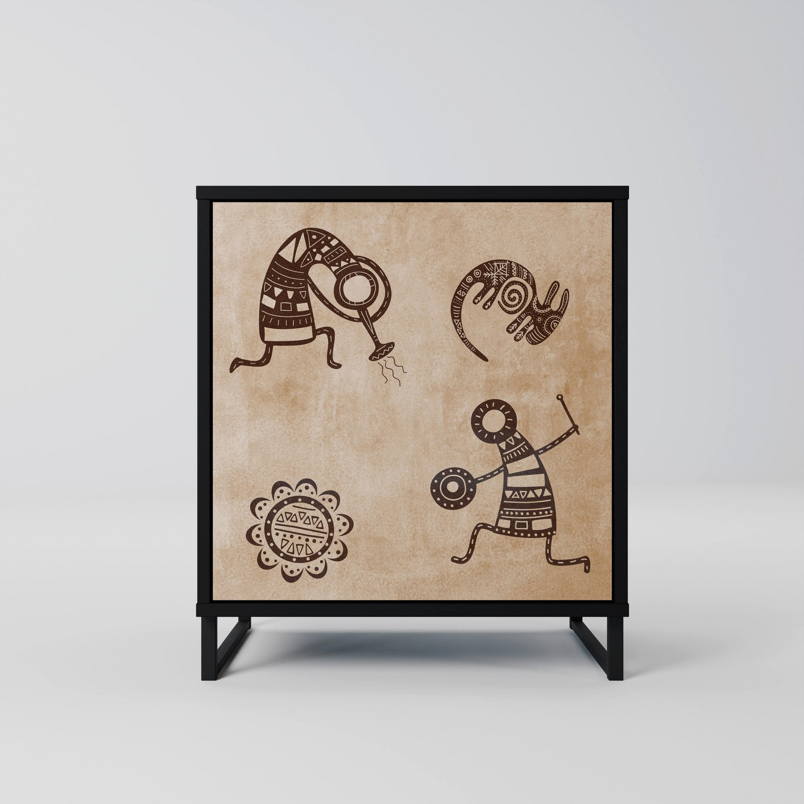 SpaceRebels Sideboard Schwarz 57.5x67.5x42 cm
