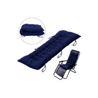SONNENLIEGENAUFLAGE Dickes, weiches und bequemes Liegestuhlkissen für den Außenbereich 110 cm B x 40 cm - Dunkelblau, Textil (40/110cm) - Livingandhome