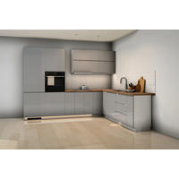 L-KÜCHE Velmora Grau Hochglanz – 300 × 240 cm – K31-G300 L - Grau, Holzwerkstoff (300/212/240cm) - ROYAL24_MARKT