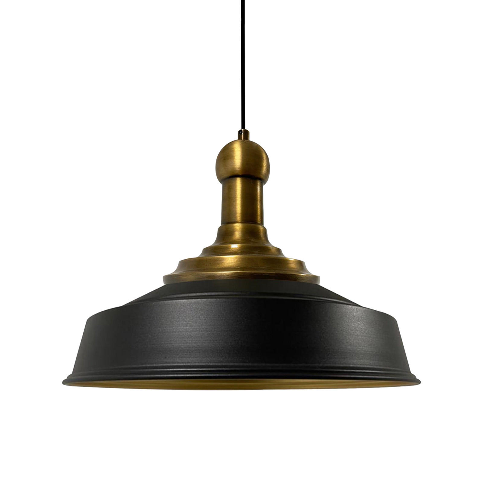 KÜCHENLAMPE Asletl Long-Knob 40/30 cm - Schwarz, Metall (30/40/30cm) - Bamyum