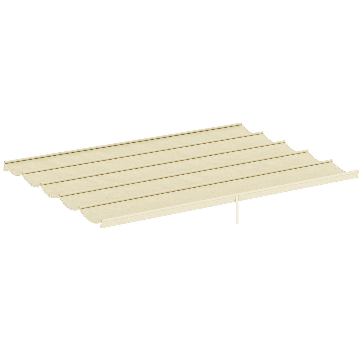 ERSATZDACH für 4 x 3 m Pergola, einziehbar, mit Regenabflusslöchern, wetterfest, Polyester, 350 x 260 cm Cremeweiß - Creme, Textil (350/6/260cm)