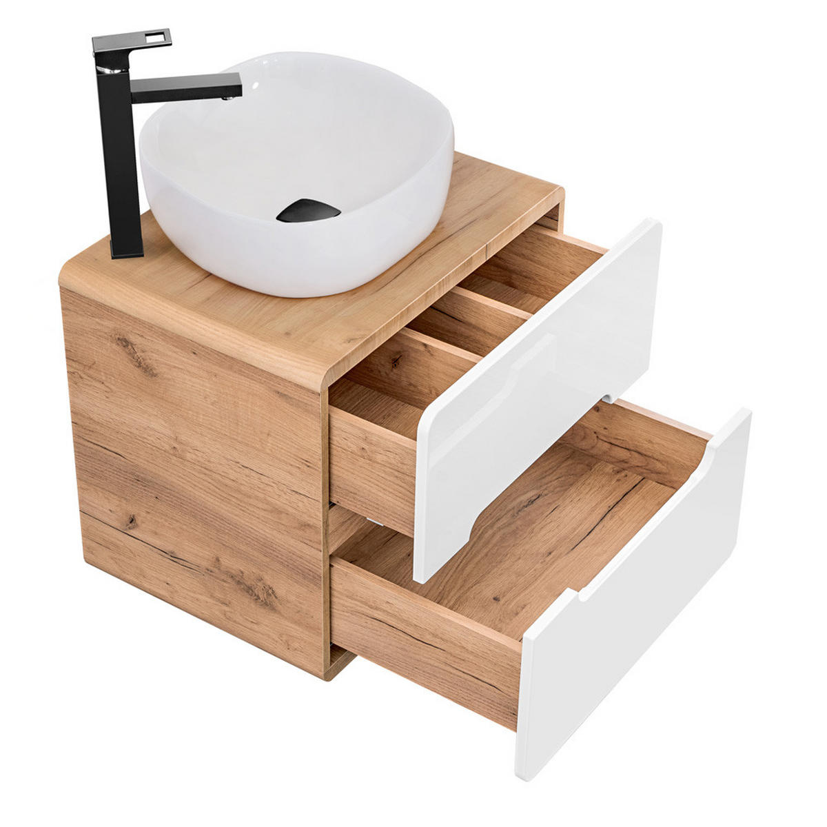 WASCHTISCH Luton-56 - Weiß, Holzwerkstoff (60/68/46cm) - Lomado