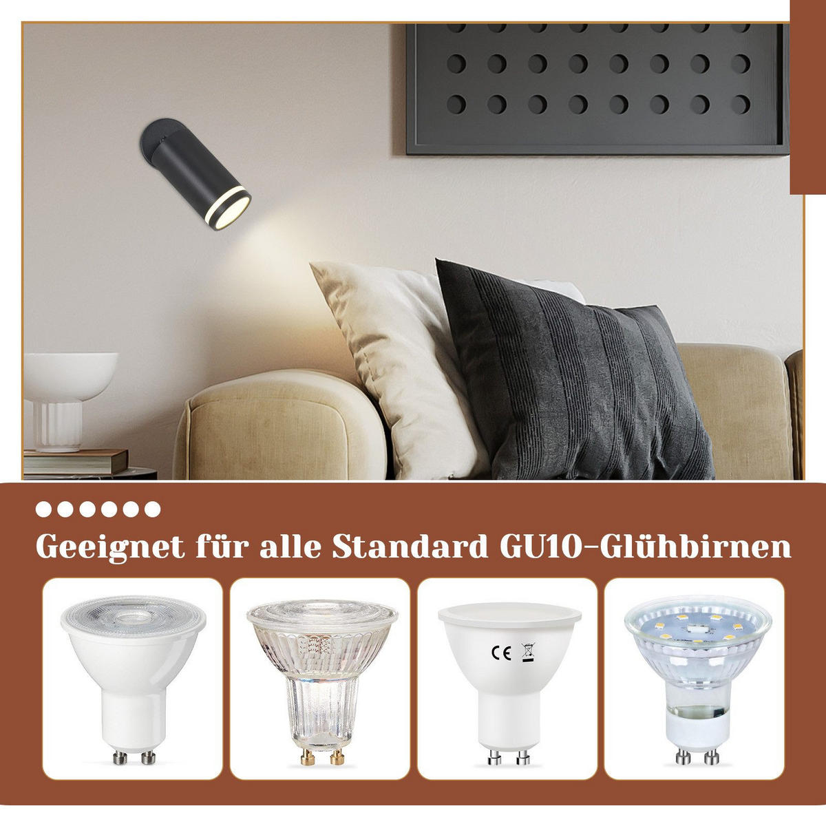 STRAHLER Salzuflen 1-flammig 6/6/17 cm - Schwarz, Metall (6/6/17cm) - Nettlife