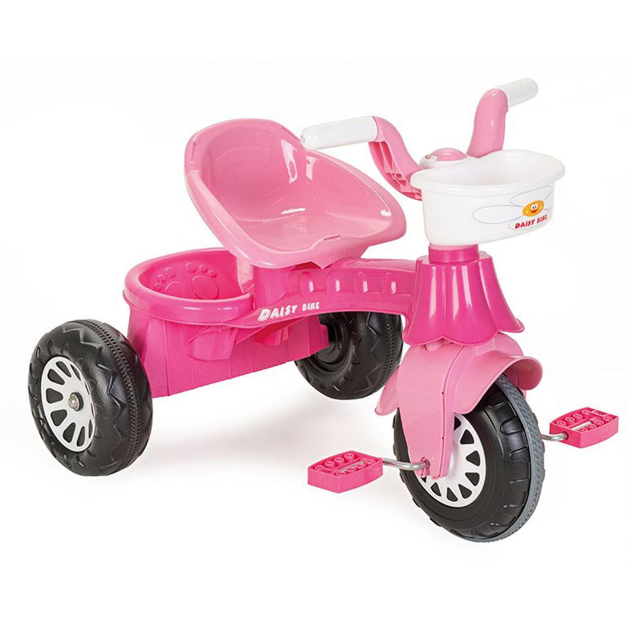 DREIRAD 07140 Korb vorne rosa und hinten 35 kg Pedale Kunststoffreifen Motorik - Rosa, Kunststoff (66/51/49cm) - Pilsan