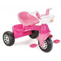 DREIRAD 07140 Korb vorne rosa und hinten 35 kg Pedale Kunststoffreifen Motorik - Rosa, Kunststoff (66/51/49cm) - Pilsan