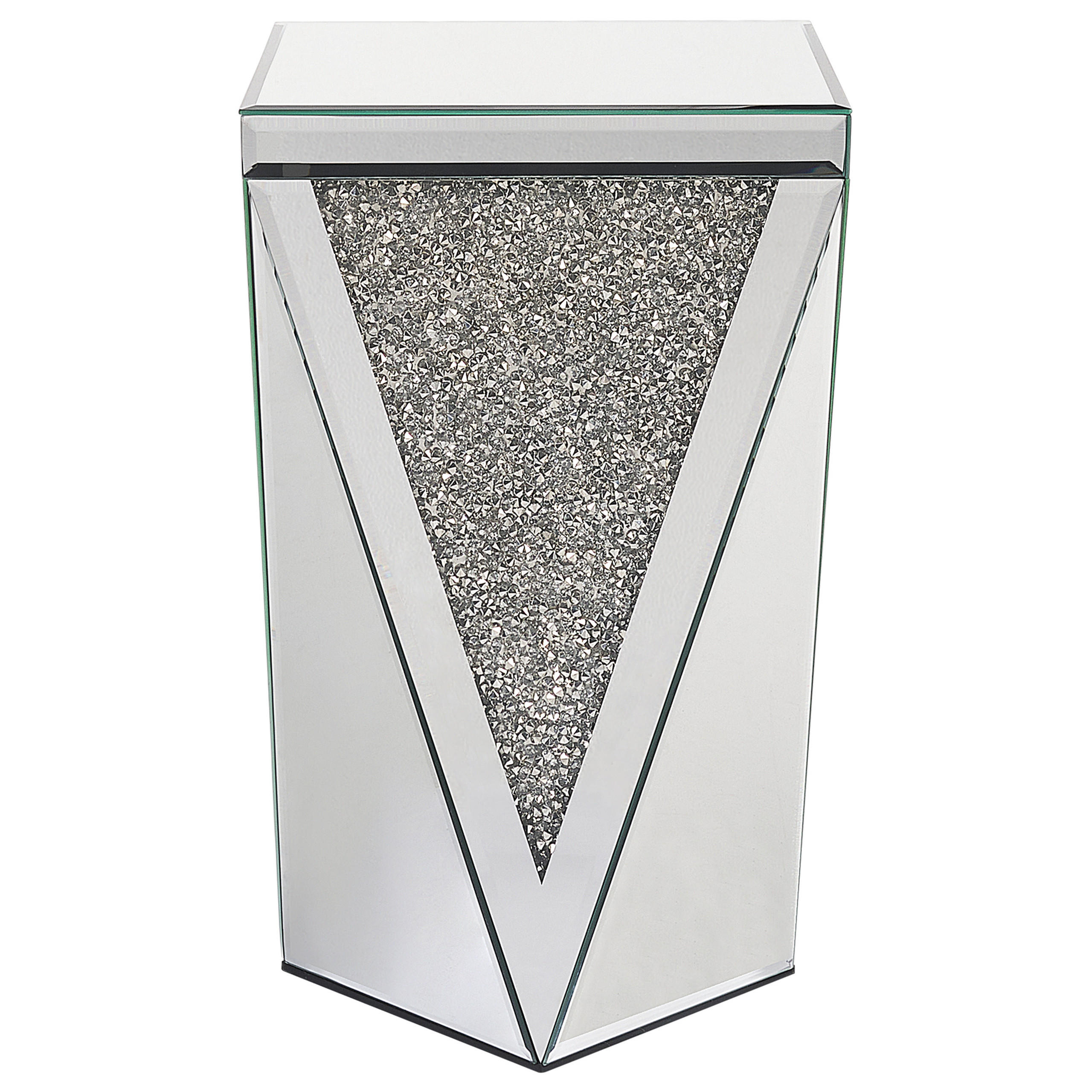 BEISTELLTISCH Silber verspiegelt Luxey - Silberfarben, Glas (30/30/51cm) - Beliani