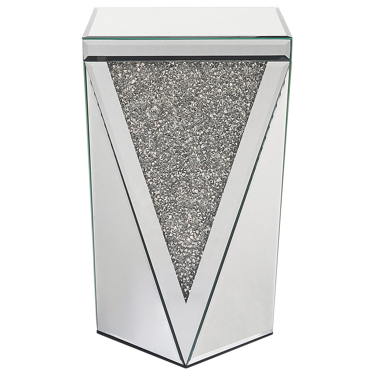 BEISTELLTISCH Silber verspiegelt Luxey - Silberfarben, Glas (30/30/51cm) - Beliani