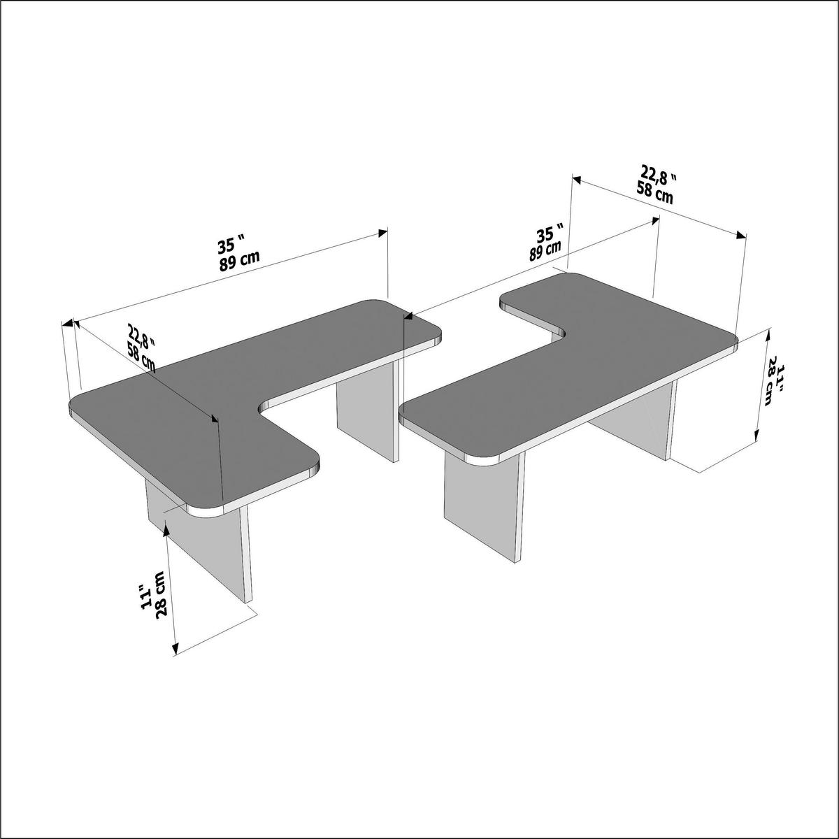 COUCHTISCH Toro Weiß - Weiß, Holzwerkstoff (89/58/28cm) - Decorotika