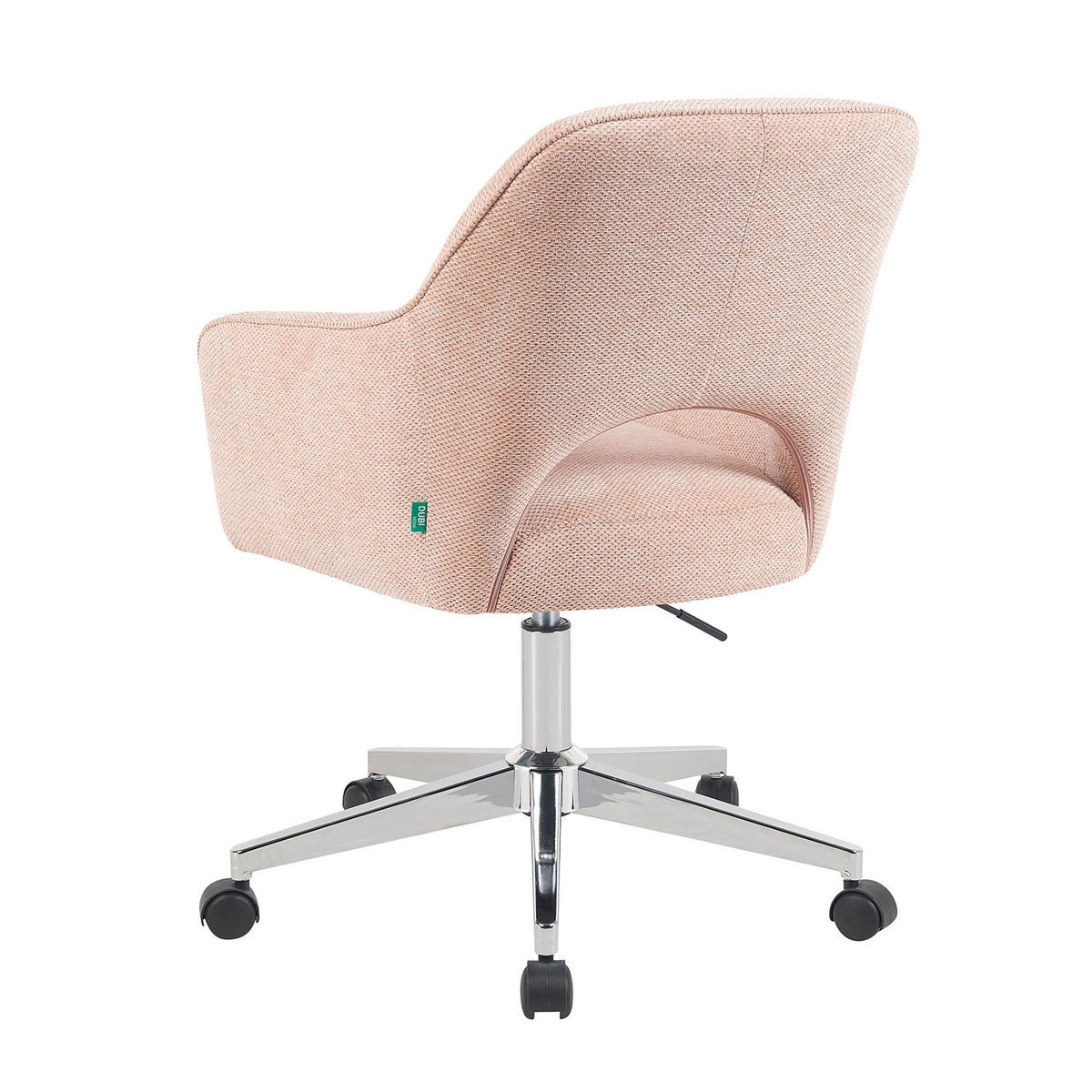 BÜROSTUHL Mika-Faro - Chromfarben/Rosa, Textil/Metall (60/84/65cm) - DUBI Möbel