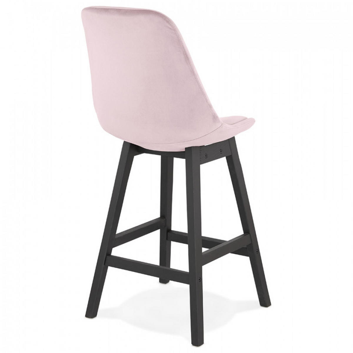 BARHOCKER Rosa 48x103x56cm - Schwarz/Rosa, Holz/Textil (48/103/56cm) - AlterEgo