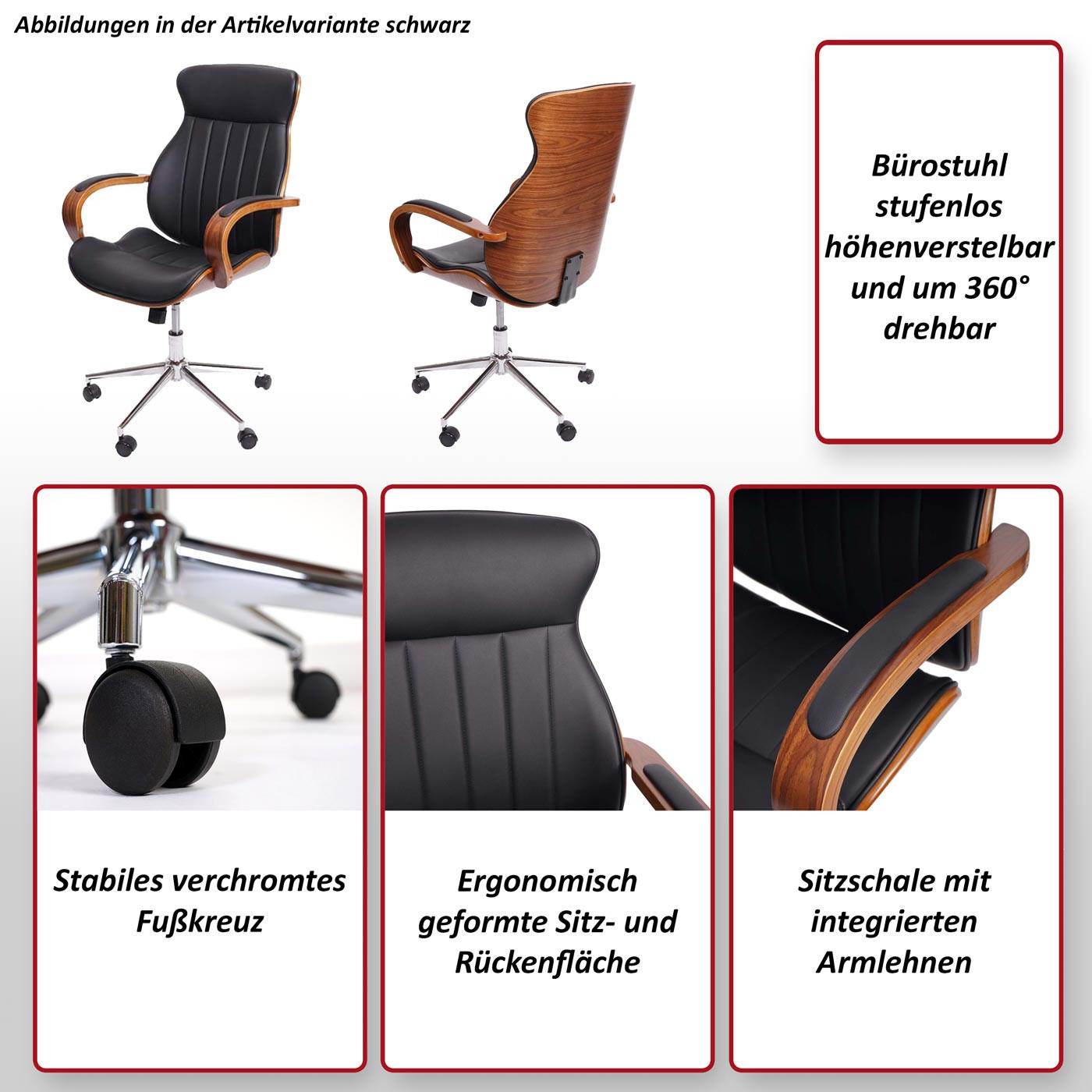 BÜROSTUHL Cremeweiß - Weiß, Holz (63/109/64cm) - MCW